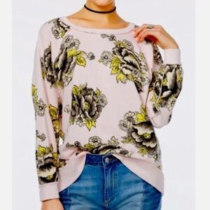 FREE PEOPLE Go on get Floral Sweatshirt